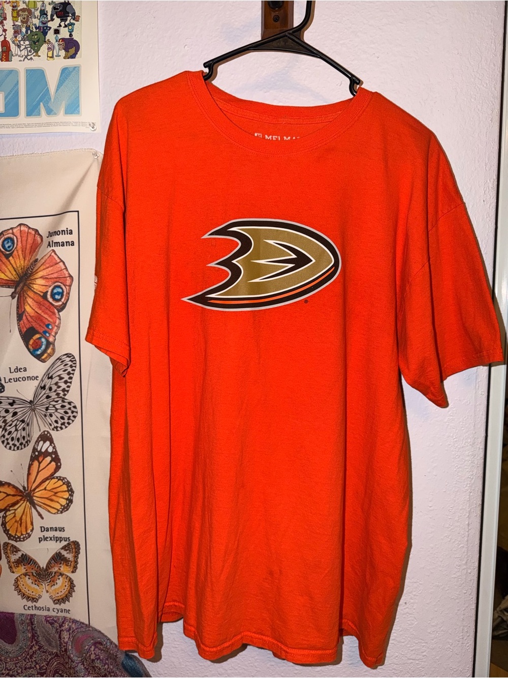 Anaheim Ducks Men's Orange Logo Short Sleeve T-Shirt